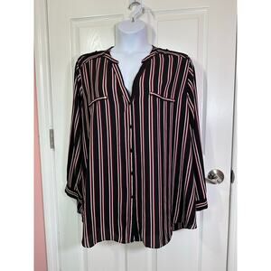 Simply Emma striped blouse 3x